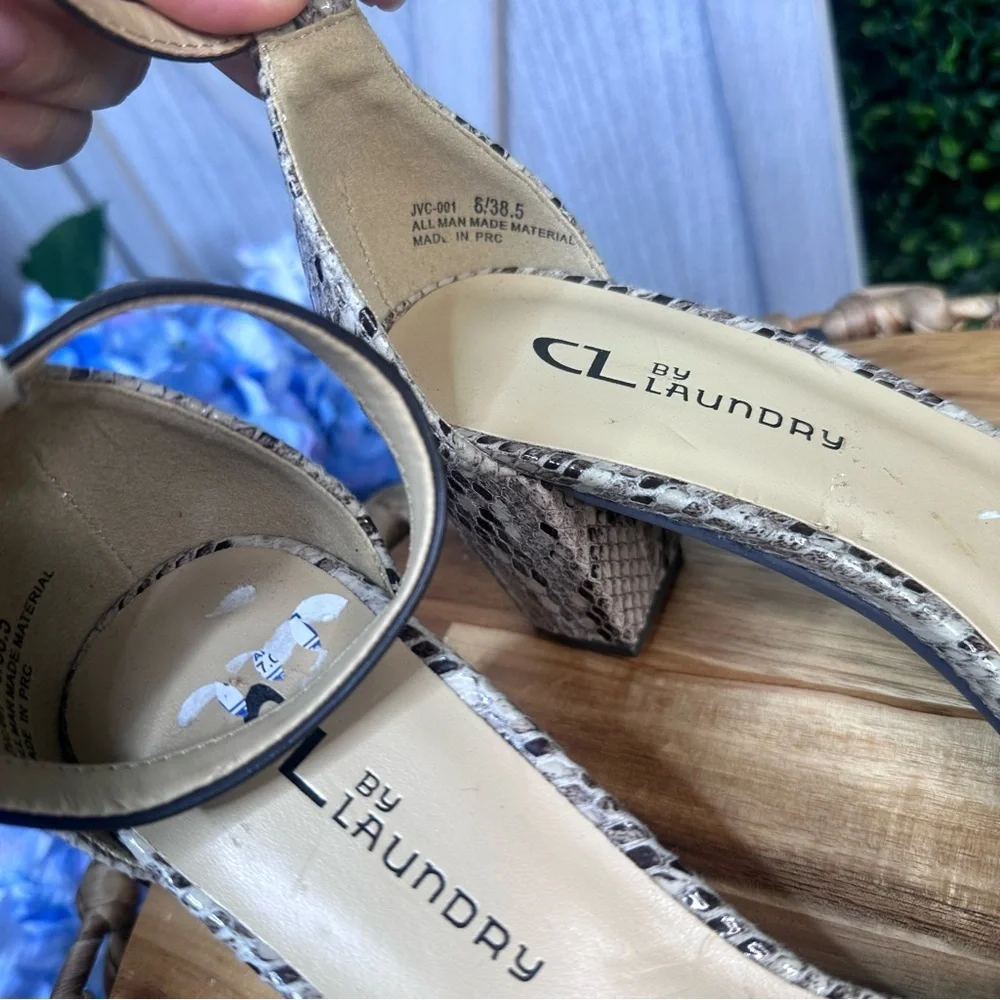 Nwot‎ Snake print Chinese laundry low block heel